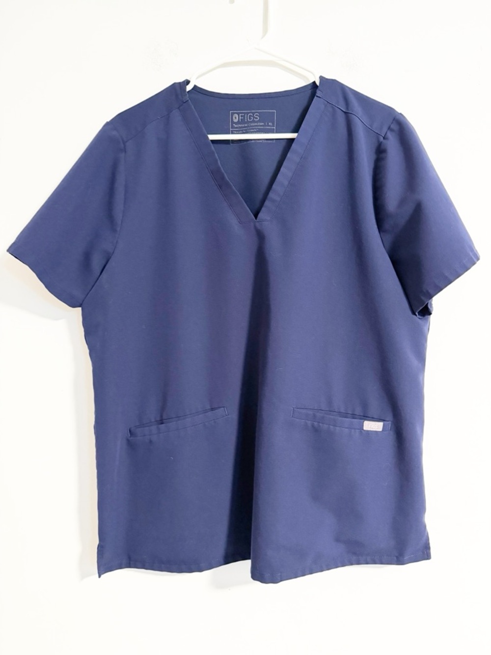 FIGS Navy Blue Technical Collection V-Neck Scrub Top